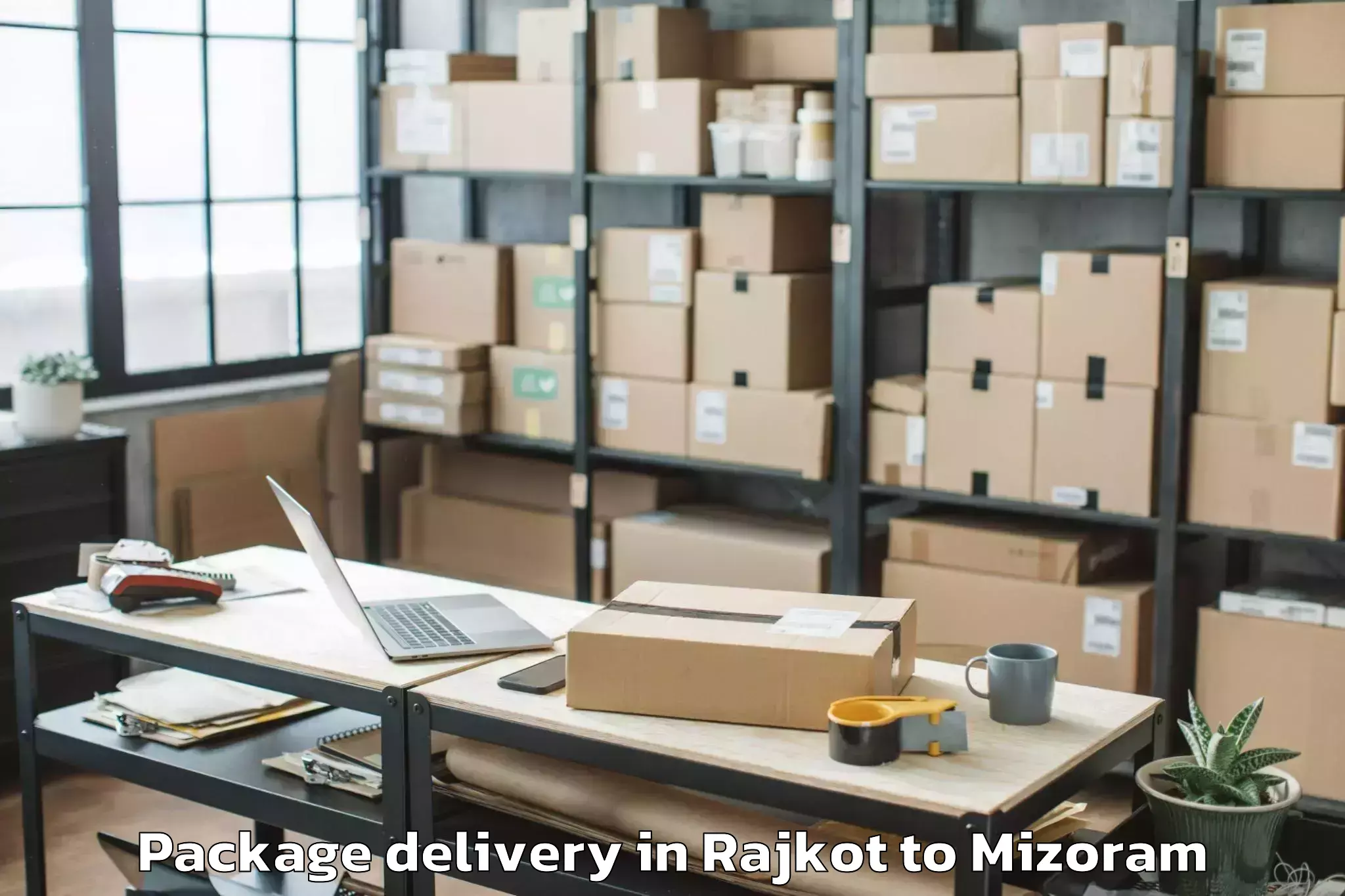 Efficient Rajkot to Tlangnuam Part Package Delivery